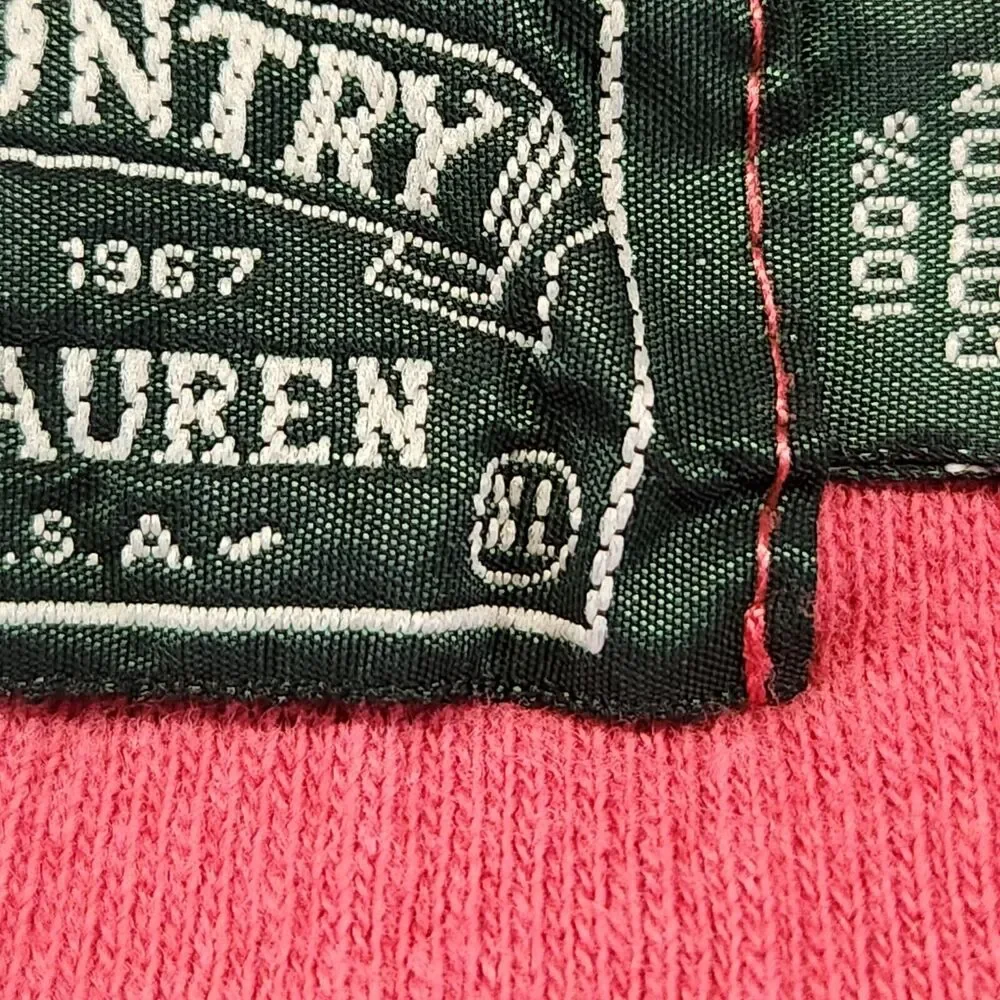 VTG Polo Country Ralph Lauren Mens XL 100% Cotton Stripe Knit T Shirt Sweater‎